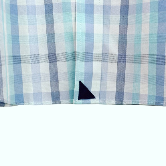 Untuckit Blue Check Wrinkle Free Regular Fit Canaletto UK Shirt Size XL - Picture 8 of 11